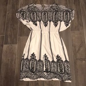 New York & Co Lace Print Dress
